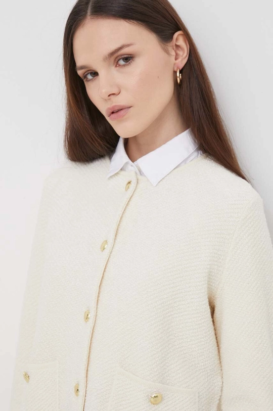 beige Barbour cardigan in lana