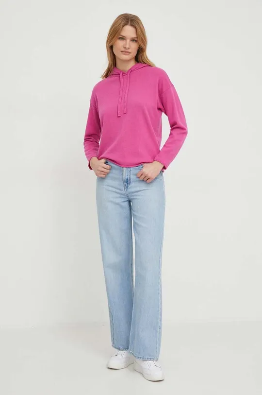 rózsaszín United Colors of Benetton gyapjúkeverék pulóver Női