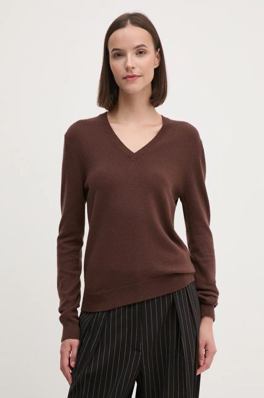 United Colors of Benetton sweter wełniany brązowy 1002D4488