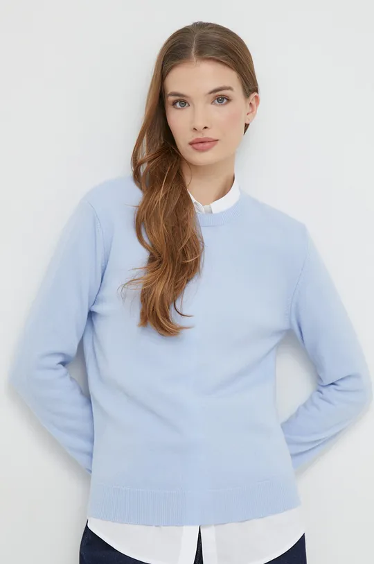niebieski United Colors of Benetton sweter wełniany