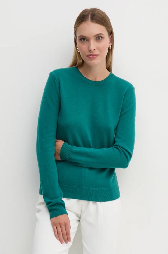 United Colors of Benetton pulover de lana verde 1002D1K01