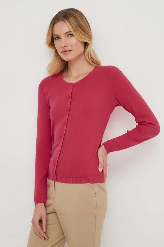 rosa United Colors of Benetton cardigan in cotone Donna