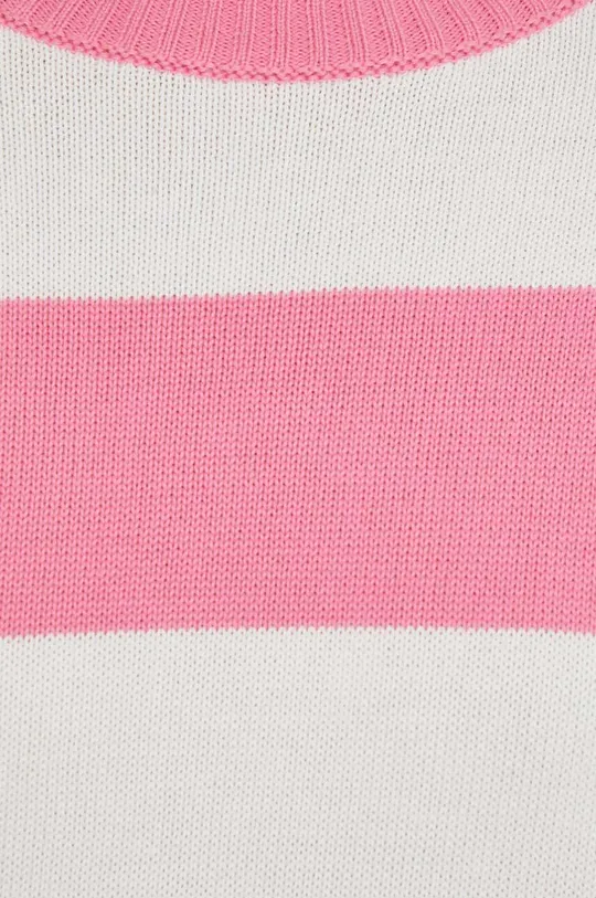 rózsaszín United Colors of Benetton pamut pulóver