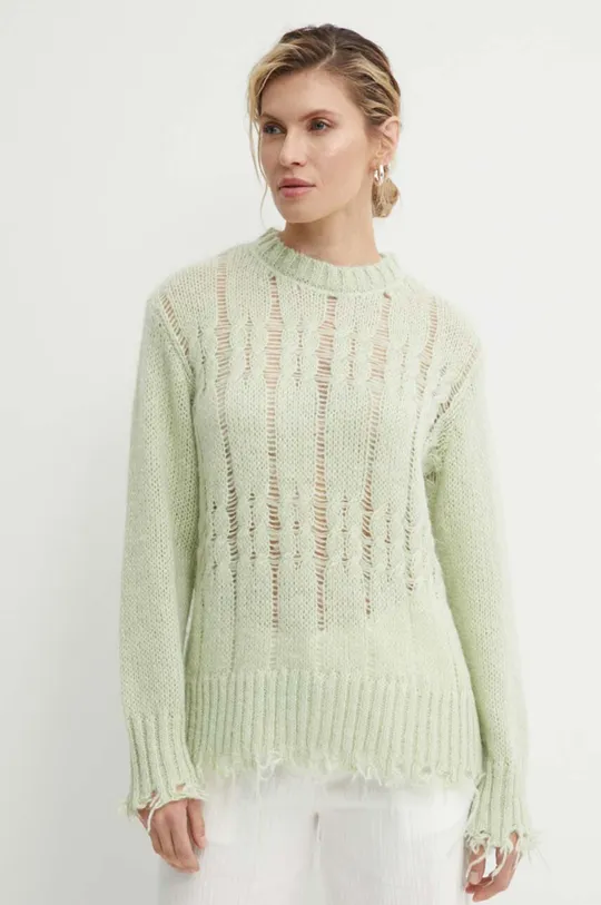 zielony Résumé sweter z domieszką wełny AnnoraRS Knit Pullover Damski