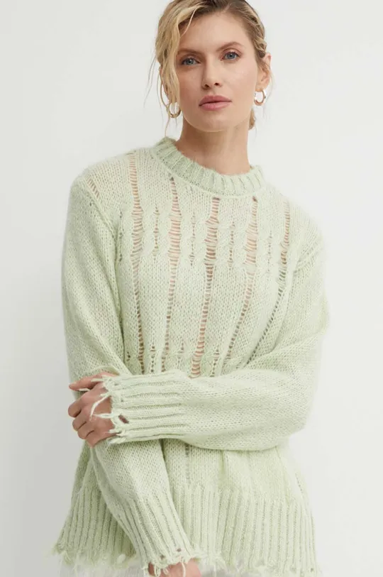 zielony Résumé sweter z domieszką wełny AnnoraRS Knit Pullover