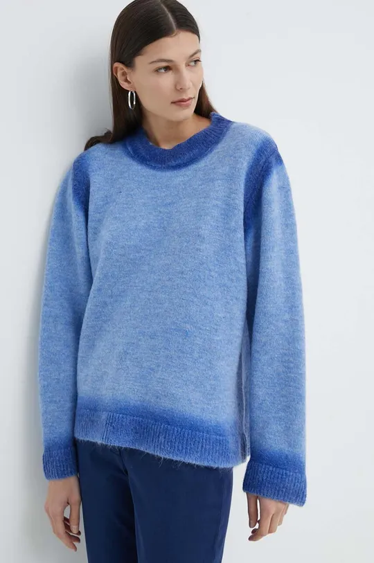 niebieski Résumé sweter z domieszką wełny AdinaRS
