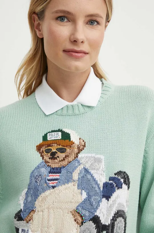 зелёный Хлопковый свитер Polo Ralph Lauren