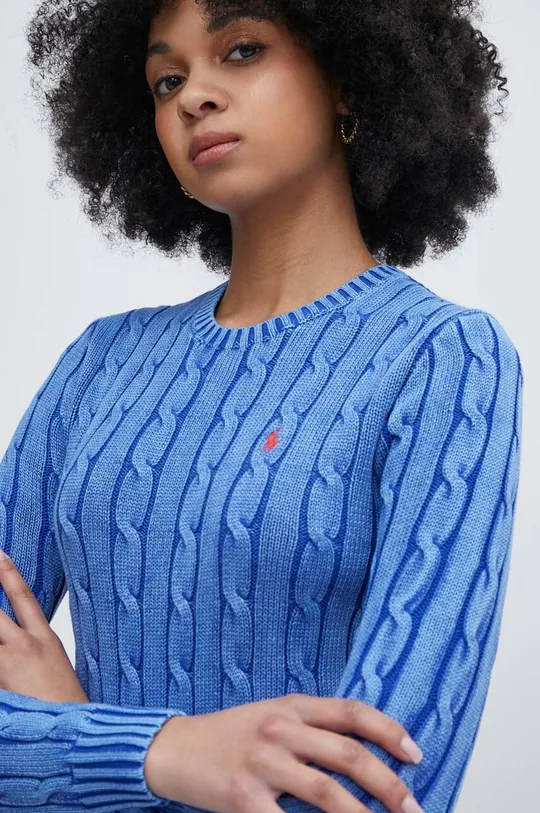 plava Pamučni pulover Polo Ralph Lauren