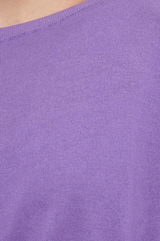lila Sisley pulóver selyemkeverékből
