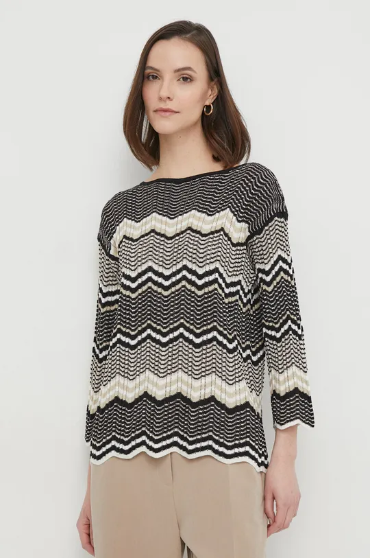 multicolor Sisley sweter