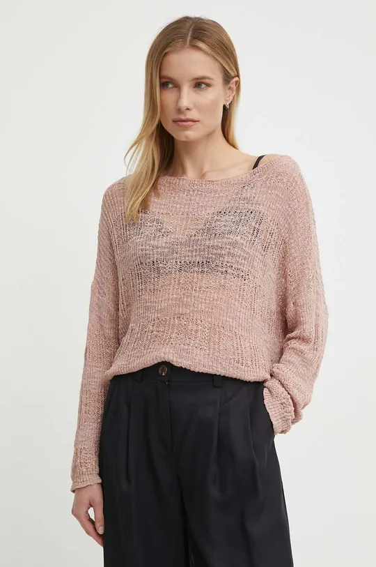 różowy Sisley sweter Damski