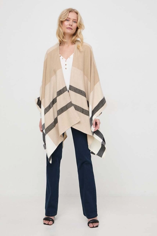 beige Morgan poncho Donna