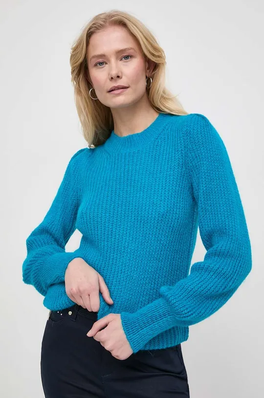 niebieski Morgan sweter z domieszką wełny MINA Damski
