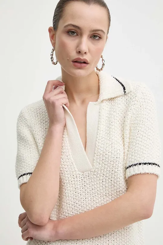 beige Miss Sixty maglione con aggiunta di lino RJ5280 Donna