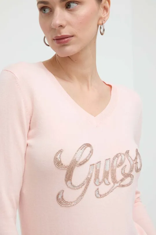 różowy Guess sweter MYLA