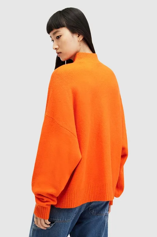 pomarańczowy AllSaints sweter ASHA