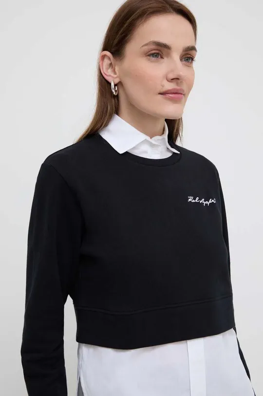 crna Dukserica s košuljom Karl Lagerfeld