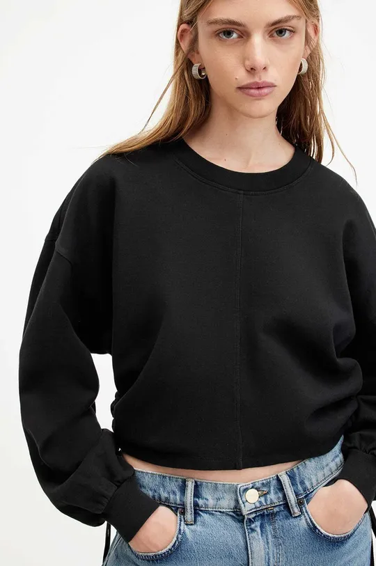 Bombažen pulover AllSaints MIRA črna