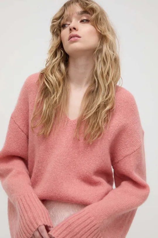 Шерстяной свитер By Malene Birger розовый
