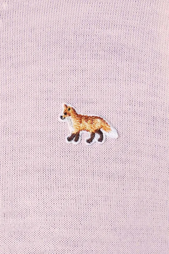 Maison Kitsuné kardigan wełniany Baby Fox Patch Regular Cardigan