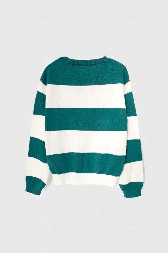 Дитячий бавовняний светр Guess зелений