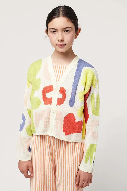 multicolor Bobo Choses kardigan bawełniany dziecięcy Dziewczęcy