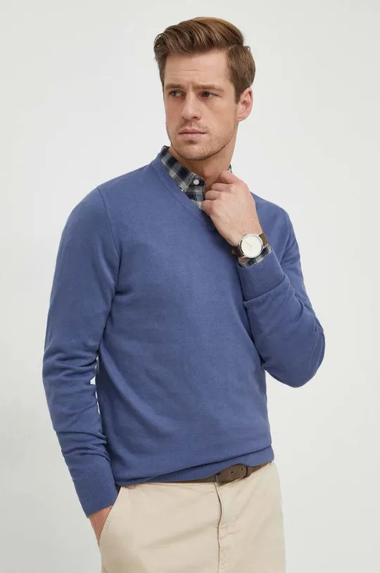 niebieski Tommy Hilfiger sweter bawełniany Męski