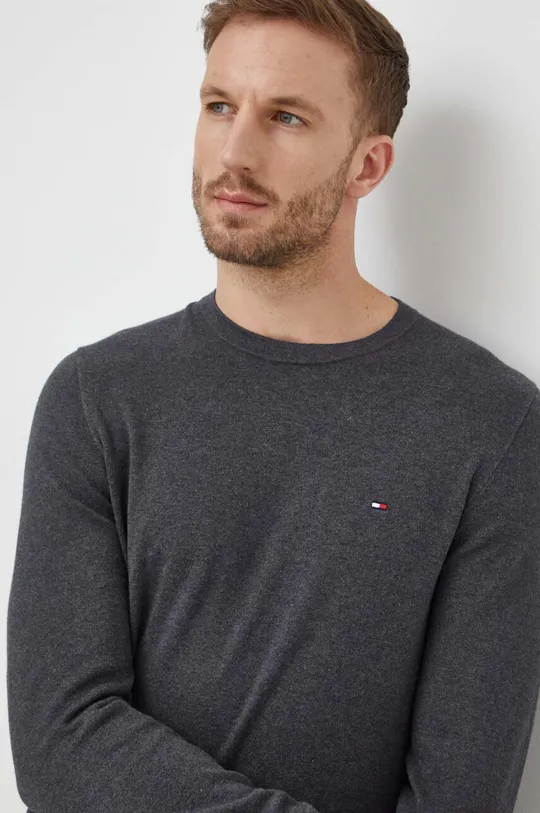 grigio Tommy Hilfiger maglione in cotone