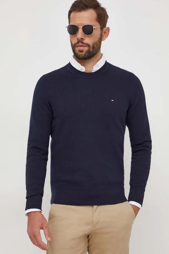 mornarsko plava Pamučni pulover Tommy Hilfiger Muški