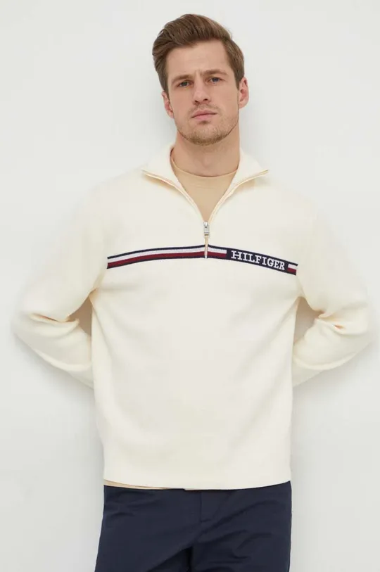 beżowy Tommy Hilfiger sweter