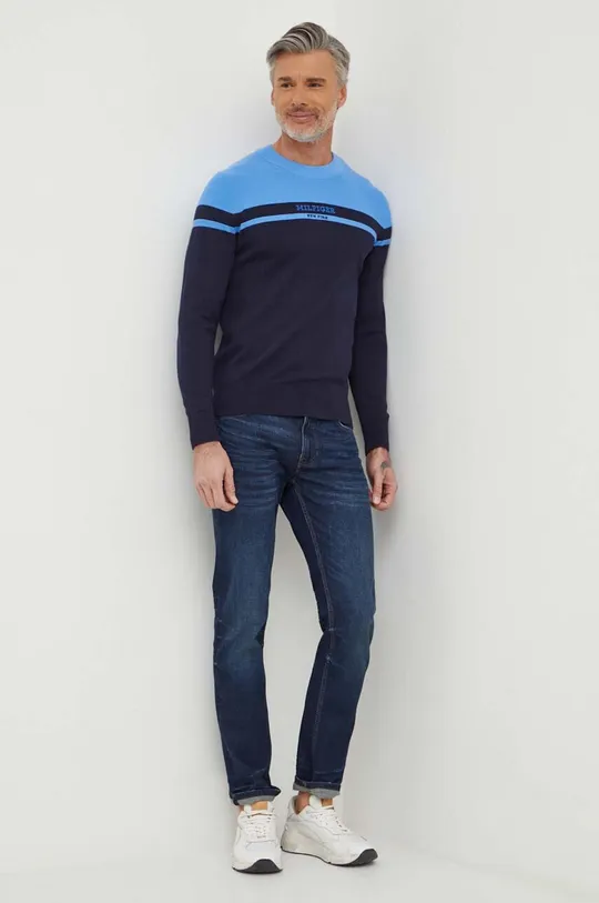 Бавовняний светр Tommy Hilfiger темно-синій