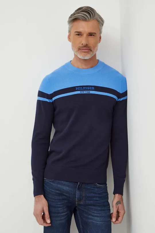темно-синій Бавовняний светр Tommy Hilfiger