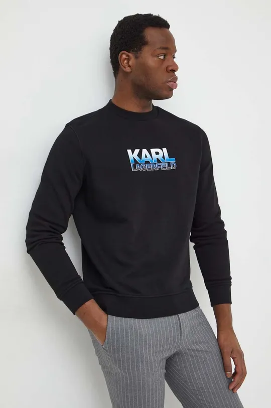 czarny Karl Lagerfeld bluza Męski