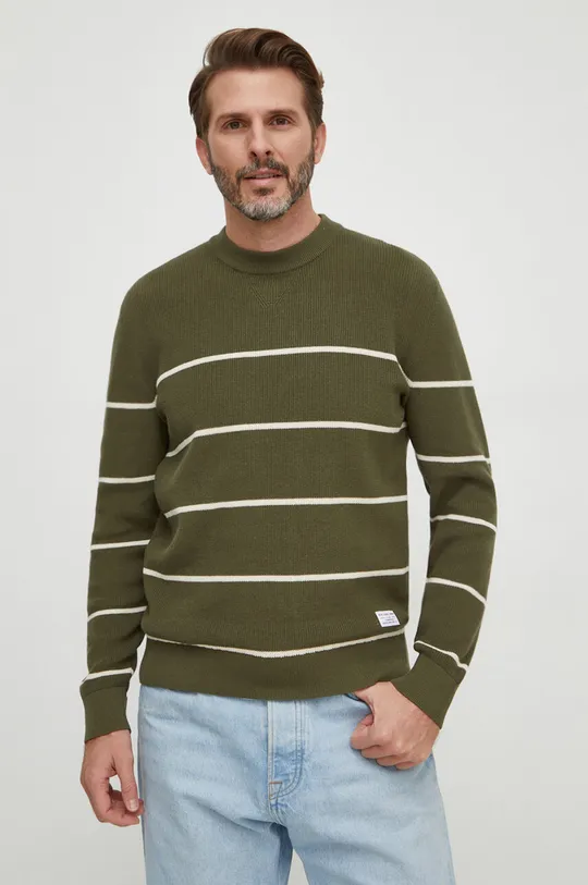 zielony Pepe Jeans sweter bawełniany Męski