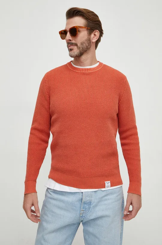 narancssárga Pepe Jeans pamut pulóver
