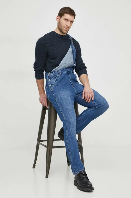 Бавовняний светр Pepe Jeans темно-синій