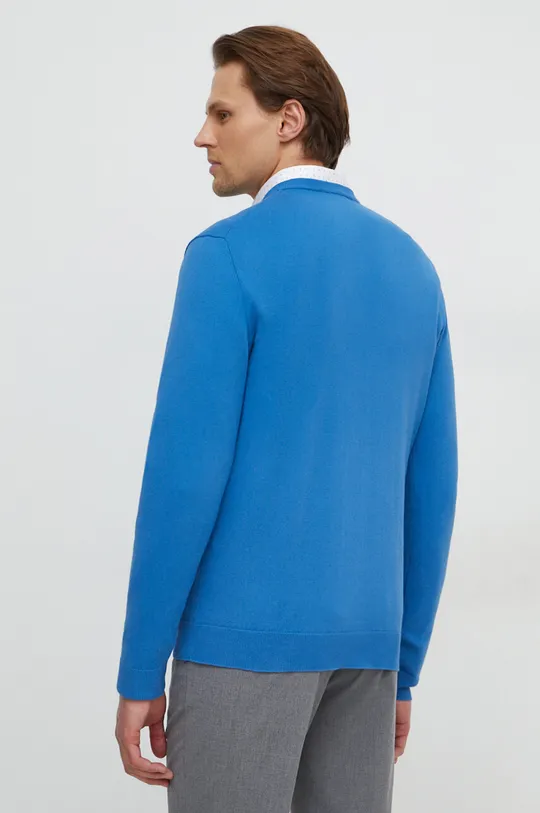 United Colors of Benetton sweter bawełniany niebieski