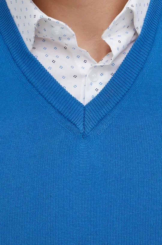 plava Pamučni pulover United Colors of Benetton