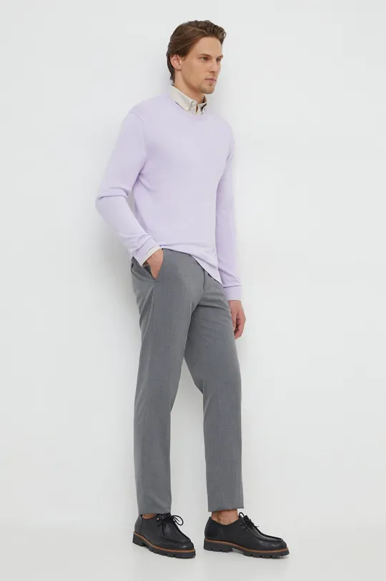United Colors of Benetton maglione in cotone violetto