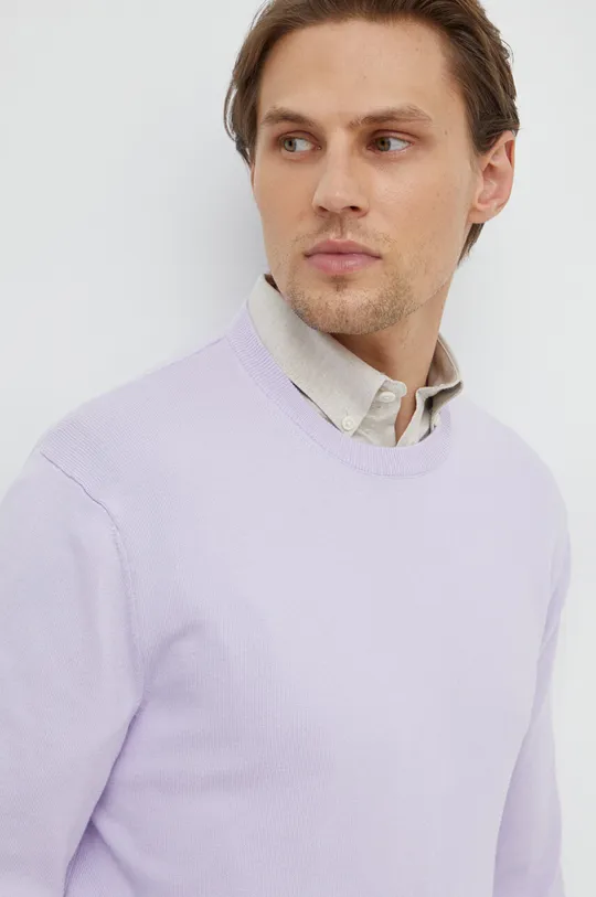 fialová Bavlnený sveter United Colors of Benetton