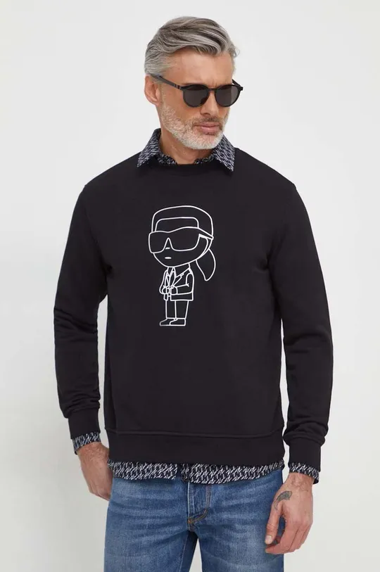 czarny Karl Lagerfeld bluza Męski