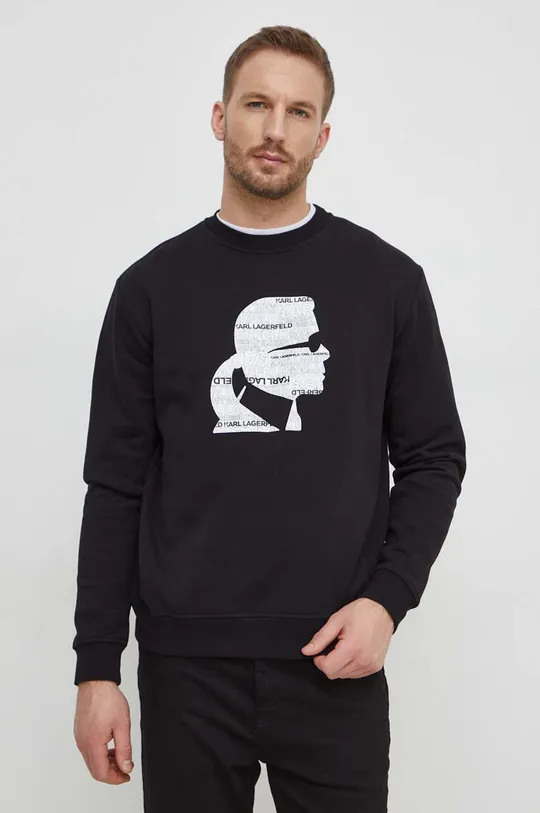 czarny Karl Lagerfeld bluza bawełniana