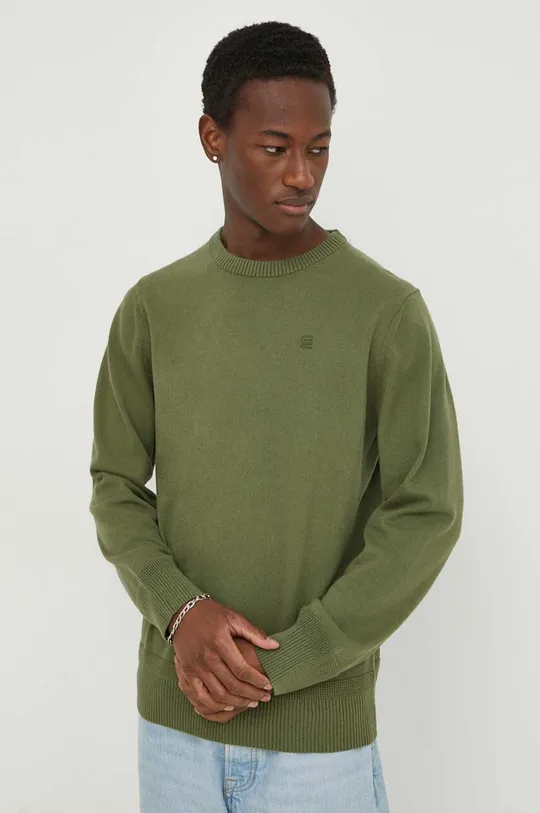 zielony G-Star Raw sweter z domieszką wełny