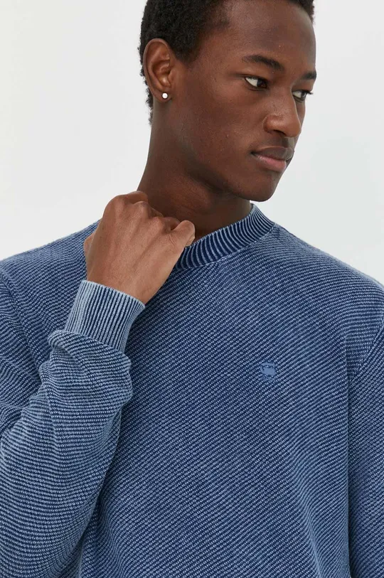 niebieski G-Star Raw sweter bawełniany