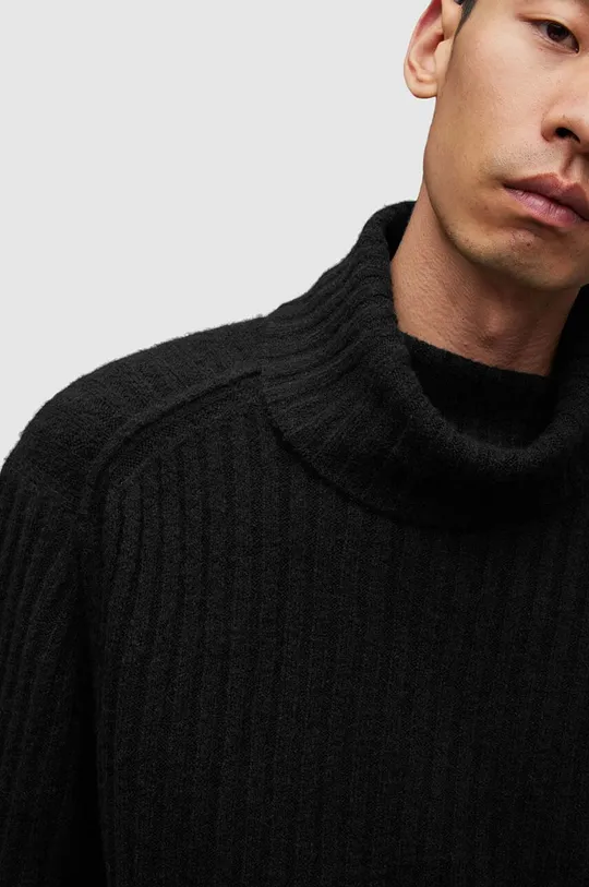 Vlnený sveter AllSaints VARID čierna