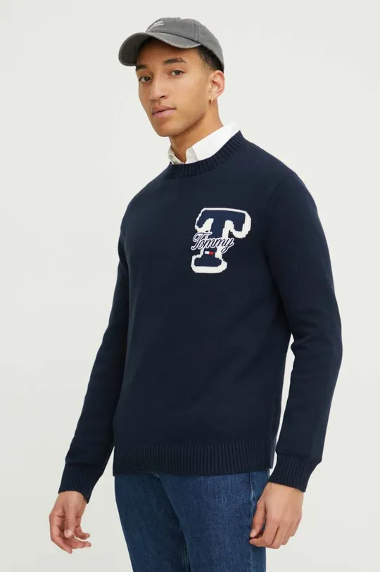 blu navy Tommy Jeans maglione in cotone