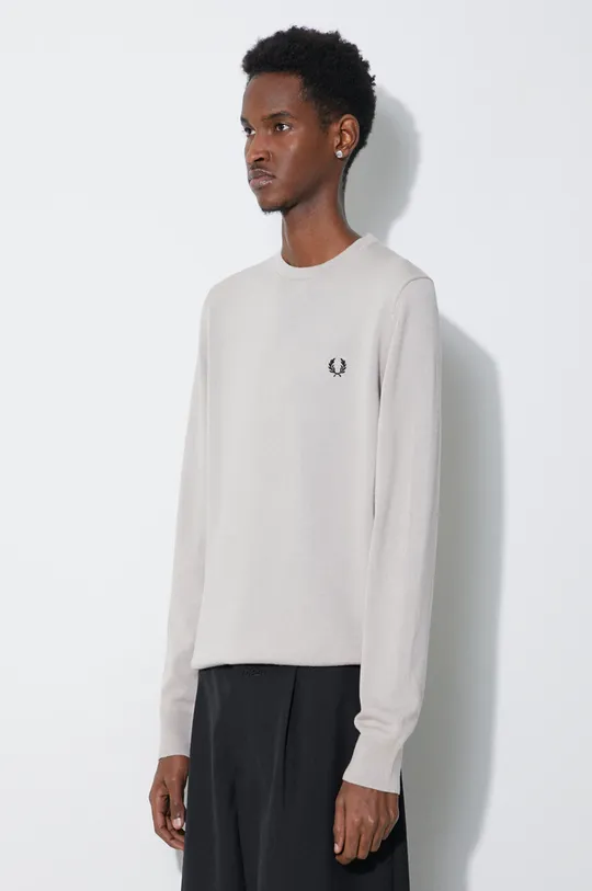 Μάλλινο πουλόβερ Fred Perry Classic Crew Neck Jumper 52% Μαλλί, 48% Βαμβάκι