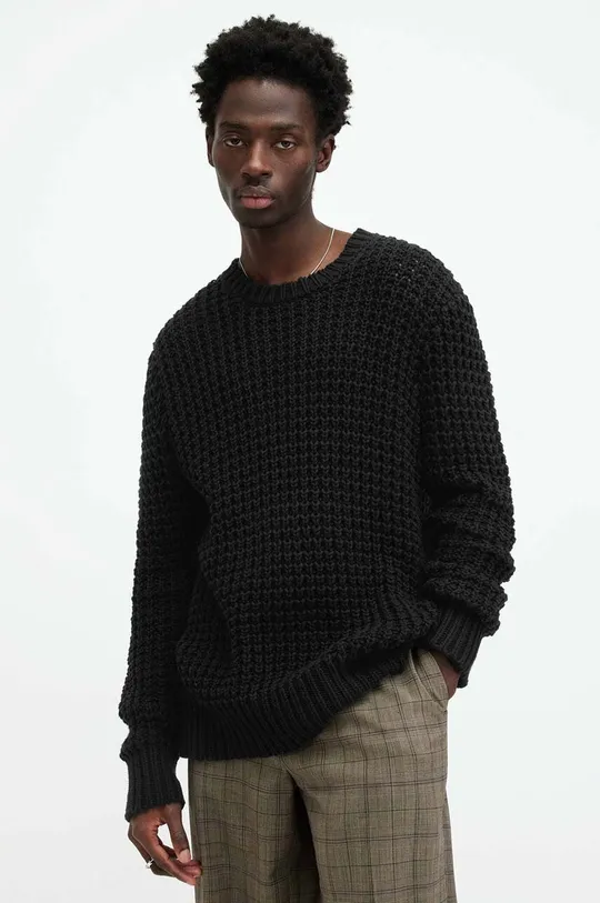 czarny AllSaints sweter bawełniany ILLUND Męski