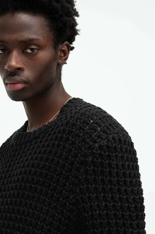 Βαμβακερό πουλόβερ AllSaints ILLUND μαύρο