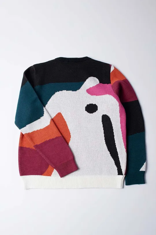 by Parra sweter bawełniany Grand Ghost Caves Knitted multicolor
